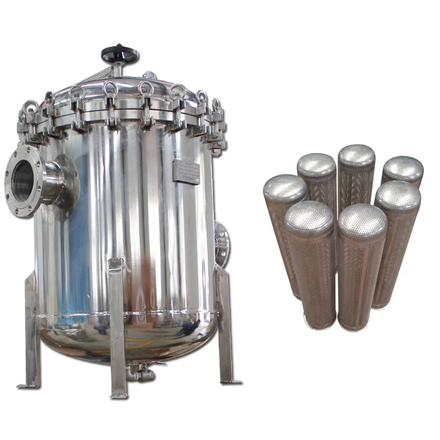 High Temperature Stainless Steel Multi Housing Bag Filter