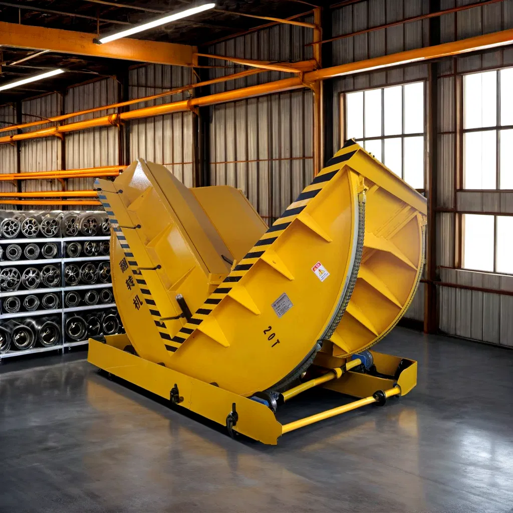 Self-Acting Time-Saving Coil Upender for Logistics