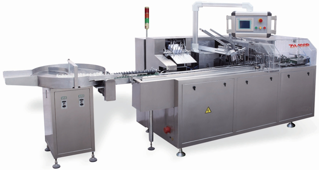Máquina encartonadora de frascos, tubos y pomadas