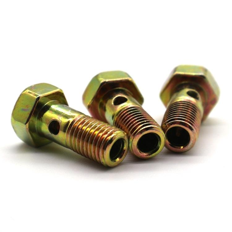 High Quality Yellow Zinc Plated Hydraulic Fitting Bsp Banjo Bolt