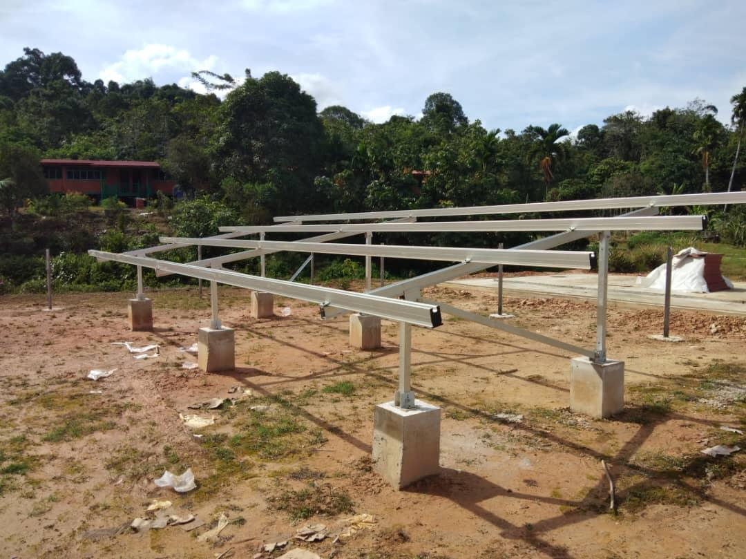 Aluminum Alloy Solar Photovoltaic Cement Pier Foundation Ground N-Type Bracket Installation System