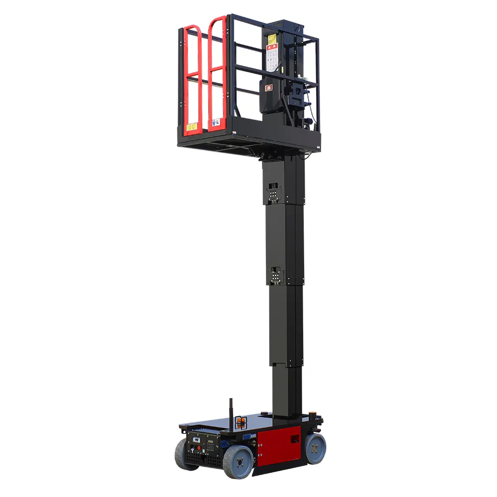 Boom Lift Vertical Mast 12.3m 9.2m Lift Self-Propelled Mast-Type Aerial Work Platform