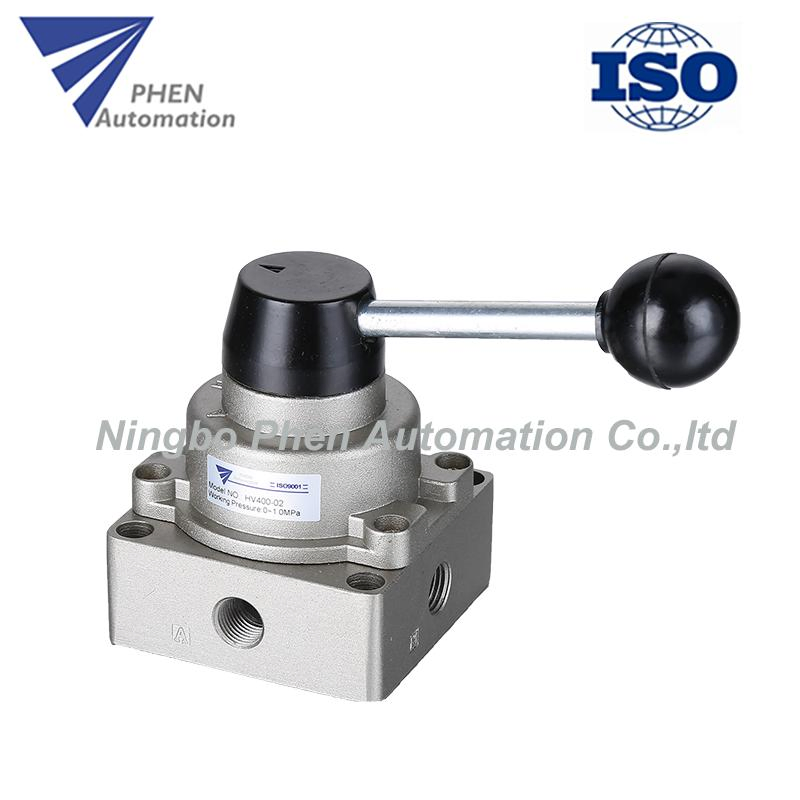 Valvola rotativa pneumatica in alluminio Phen HV400-02
