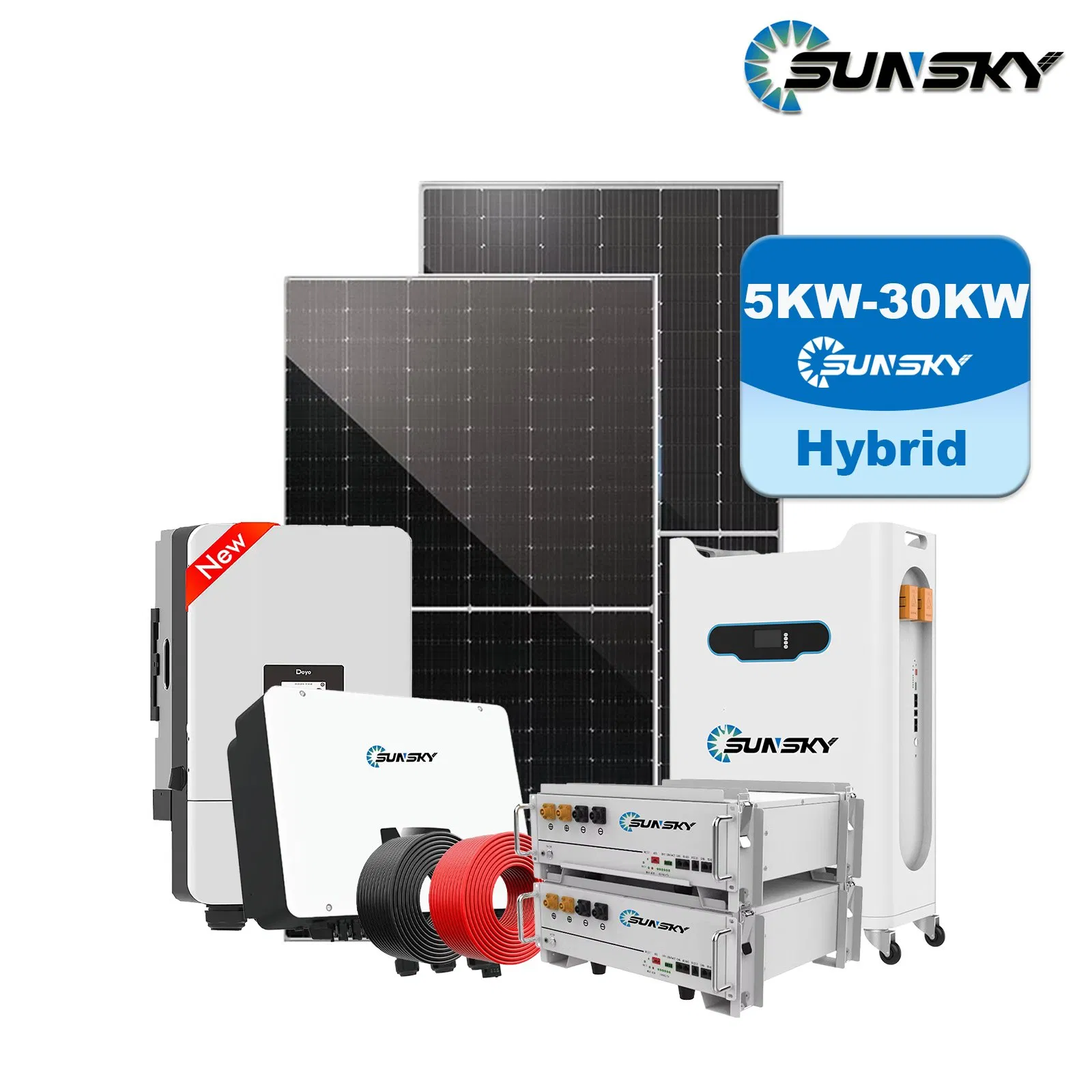 Complete Set 8000W 10kw 12kw 15kw off Grid Solar Power System Solar Kit 10000W 20kw Hybrid Solar Energy Storage Lithium Solar Battery System for House Use