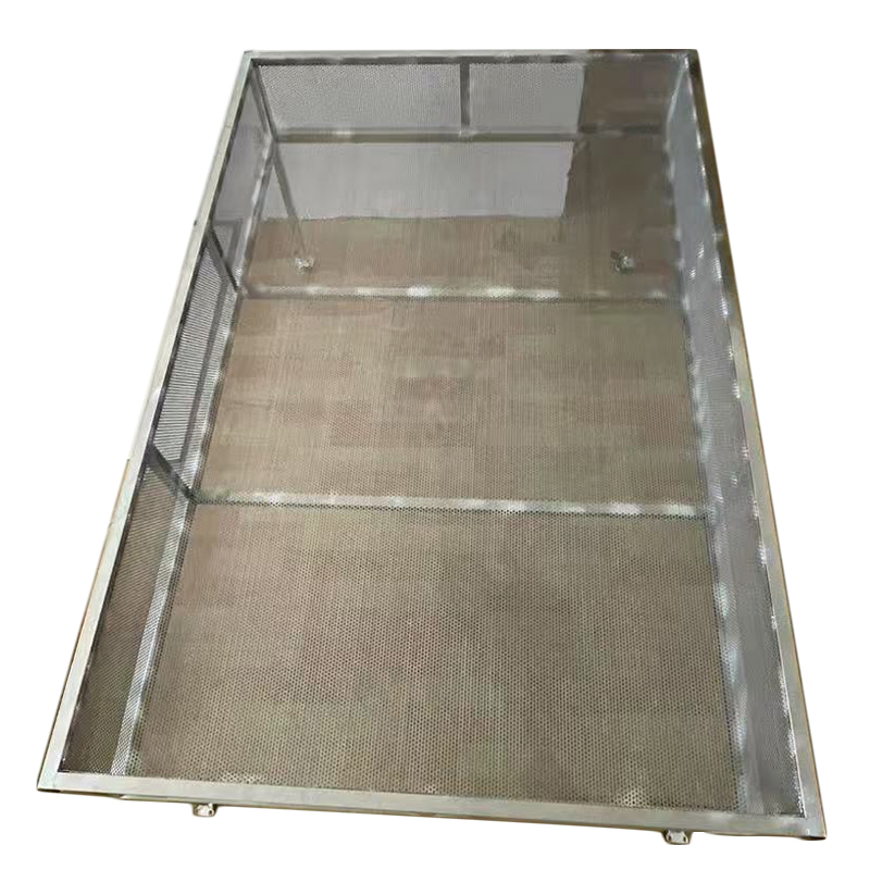 Cestas de malla de acero inoxidable, cesta de mesa de almacenamiento de metal
