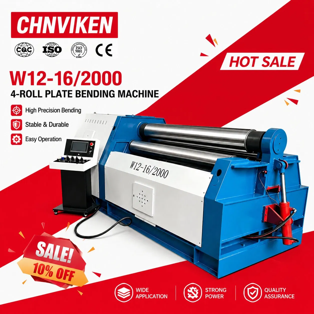 CNC idraulica 4 rulli lamiera piegatrice, pesante lamiera rullo, automatico acciaio alluminio lamiera rulli formatura macchina