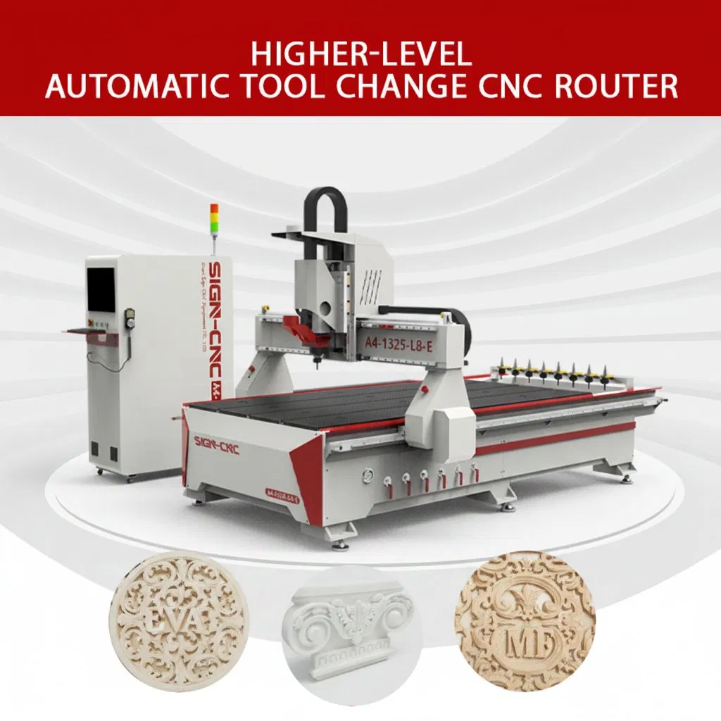 Router CNC ATC per legno, macchina da incisione, taglio CNC automatico per la produzione di mobili, fresatura e incisione 3D