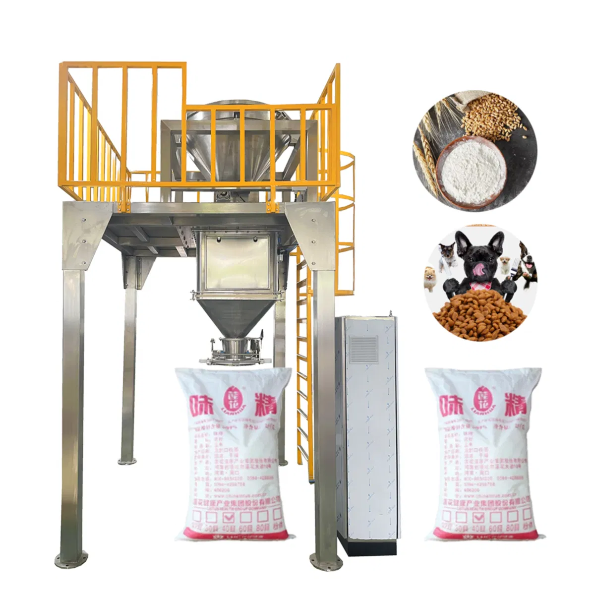 Semi-Automatic Net Weight Flour, Feed, Cocoa Powder, Solid Beverage Packaging Machine