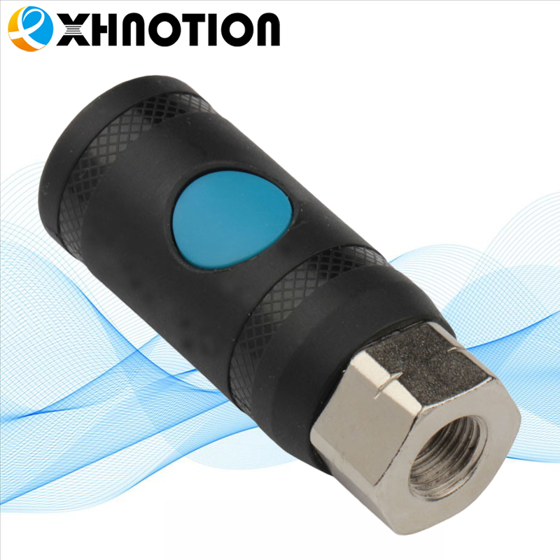 Xhnotion SPQ-SF20 Pneumatic ISO6150-B12 Profile 1/4'' NPT Socket Safety Push Button Quick Coupling Female Threaded Coupling
