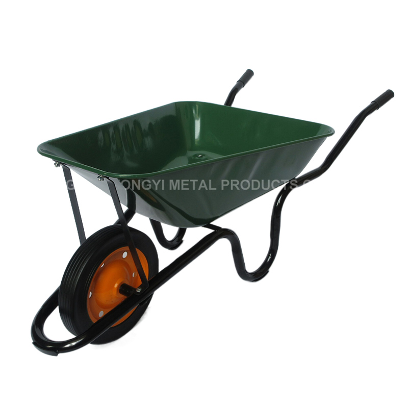 WB3800 Steel Solid Wheel Unfolding Paint Coated Wheelbarrow