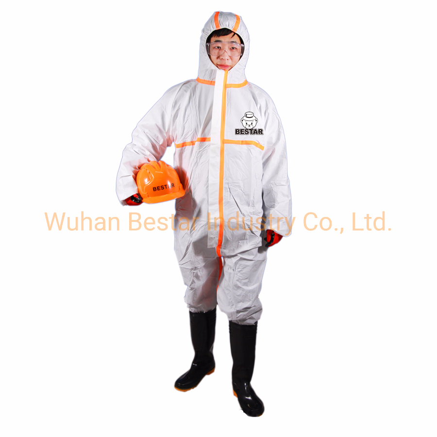 CE Certified Asbestos Removal Chemical Industry Nonwoven Coverall Protective Suit