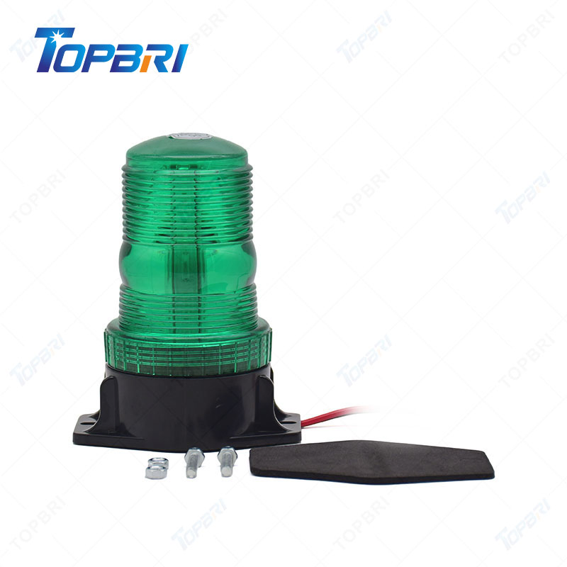 High-Visibility 10-110V Green LED Strobe Beacon Light for Forklifts and Buses