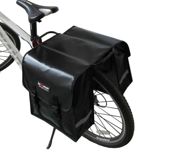 Bicycle Seat Bag Durable Tarpaulin Waterproof PVC Back Seat Cycling Rear Bag Outdoor Travel Briefcase
