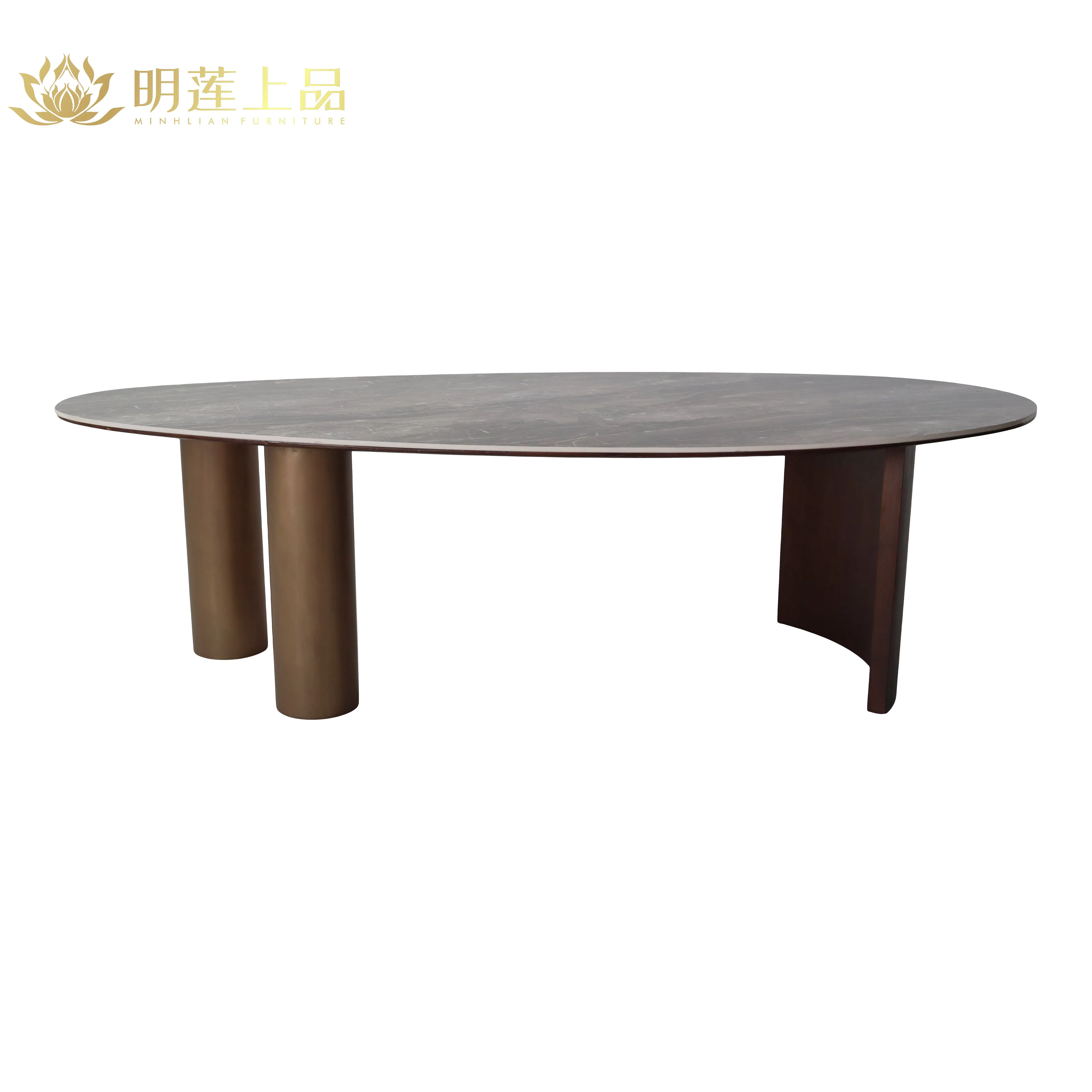 Elegant Premium Metal Base Table with Luxurious Marble Top
