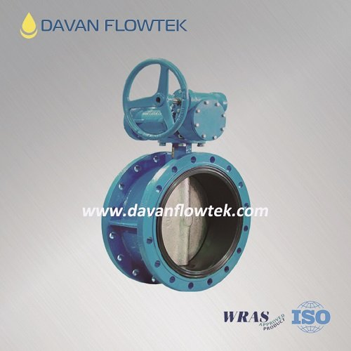 DN200 Pn16 Ductile Cast Iron Ggg50 Flange Gearbox Operated Centric Flanged Water Butterfly Valve