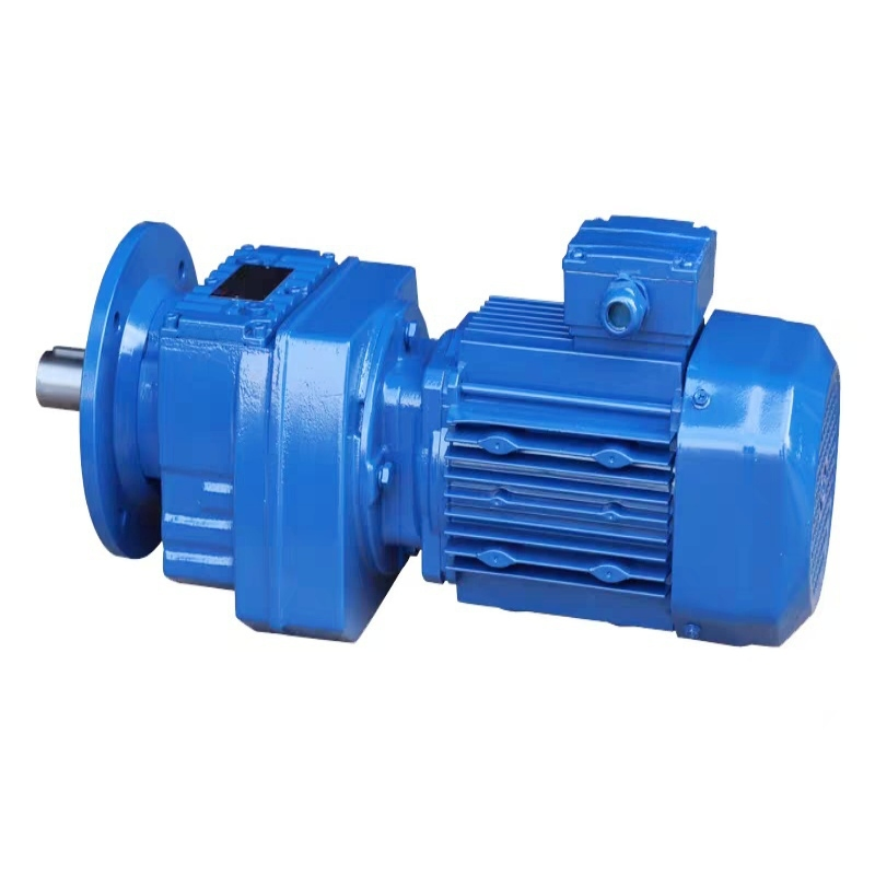 Flange Mounted Coaxial Inline Shaft RF Planetary Helical Gearbox AC Helical Gearmotor for Mixer