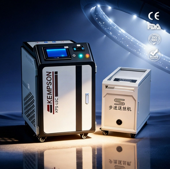 Industria Pesante Acciaio Certificato CE 2000W 4 in 1 Macchina Saldatrice Laser a Fibra Portatile