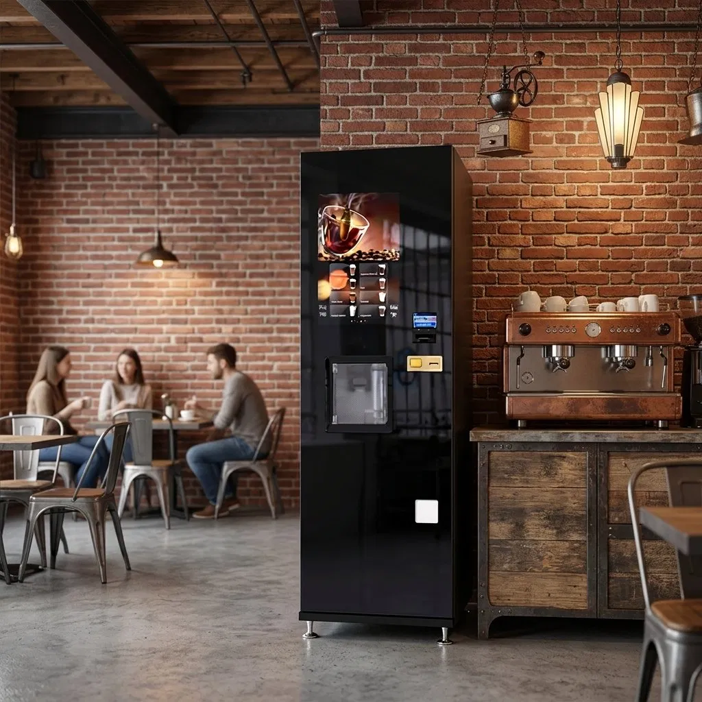Le 308e Bean to Cup Coffee Machine 24 Hours Freshly Ground with Water Chiller 5 Instant Coffee Canister 7g Brewer Support Mdb