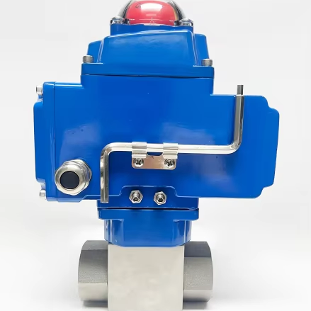 Electric High-Pressure Threaded Ball Valve with Actuator Electric V Ball Valve