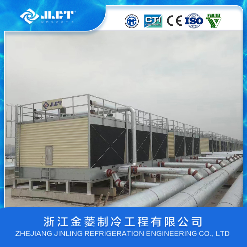 High Efficiency Low Noise FRP Cross Flow Cooling Tower