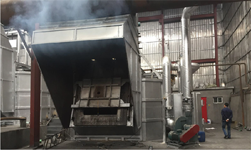 Forno industriale a gas naturale per la fusione dell'alluminio