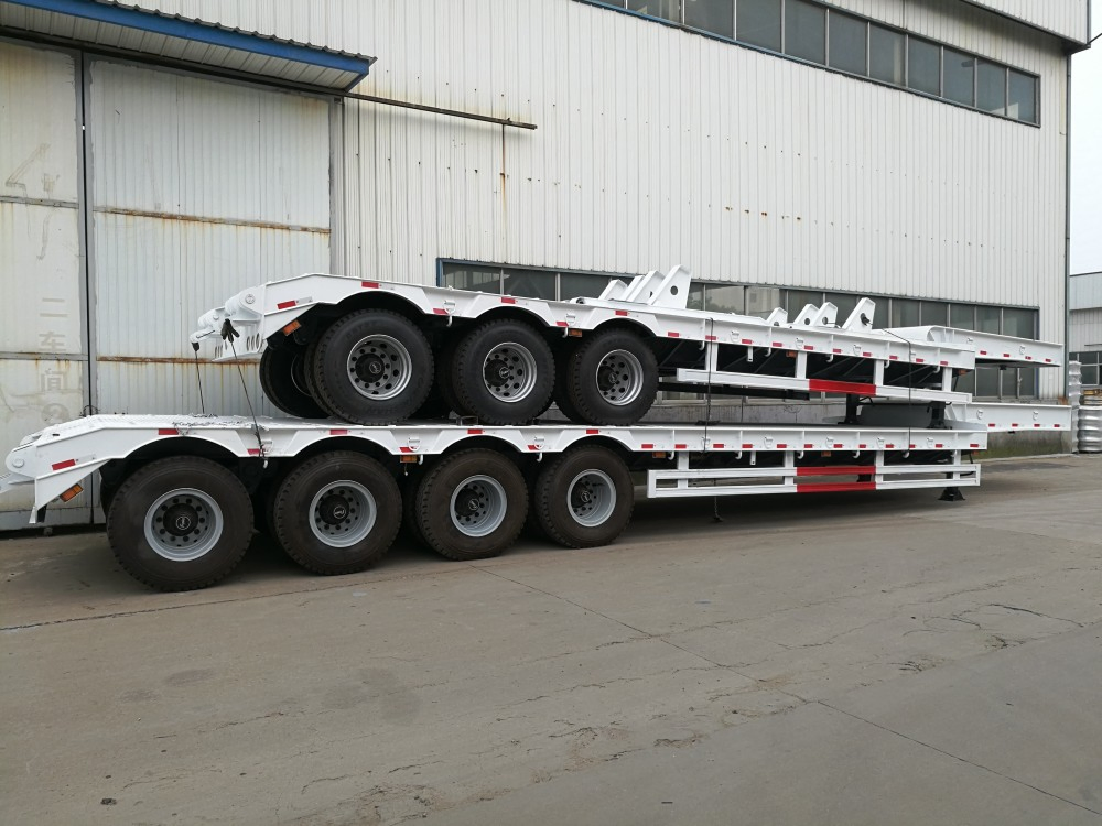 2/3/4 Axle Lowbed 40FT Container Low Bed Semi Trailer