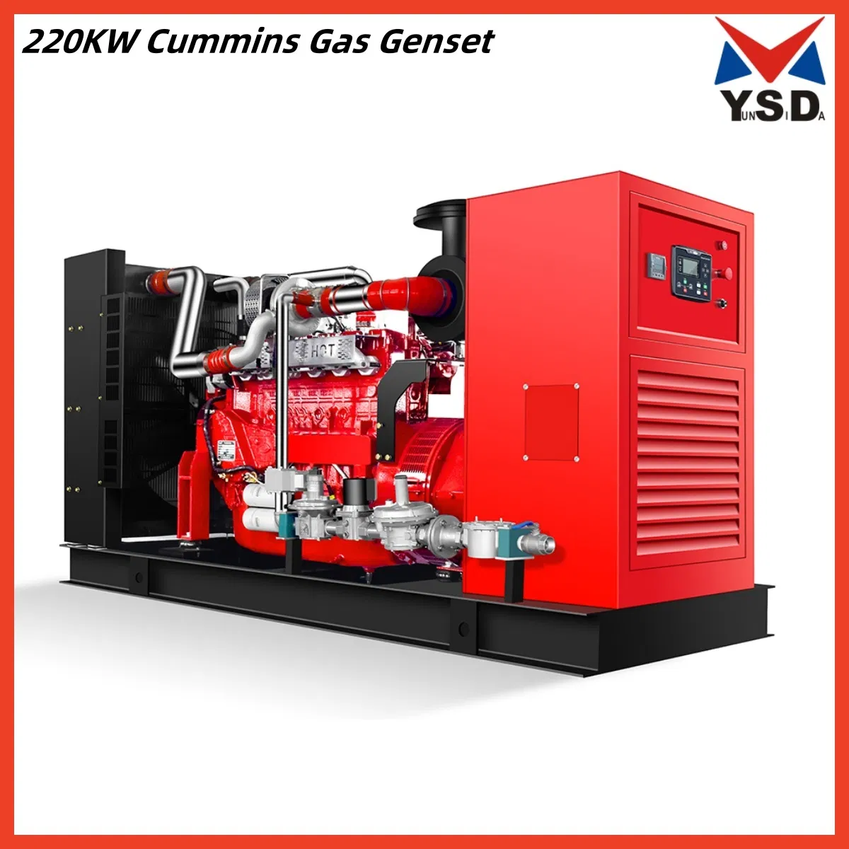 Gruppo Elettrogeno Silenzioso da 220 kW a Biogas, Biomassa, Gas Naturale e GPL con Motore Weichai Power, Generatore a Gas Cummins, Centrale a Pistoni a Gas