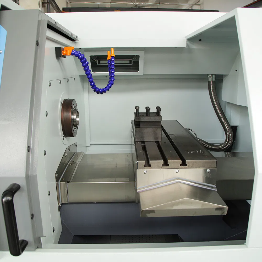 Mini horizontale automatische CNC-Drehmaschine mit linearem Werkzeugrevolver CNC-Maschine