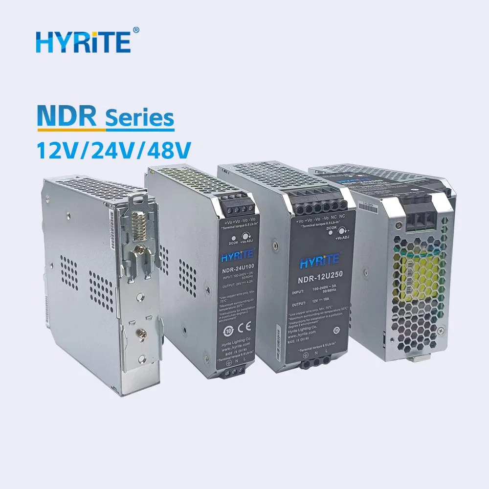 5V 12V 24V 48V 100W 150W 250W 500W LED Driver Single Wide Ultra Output Voltage Industrial Input DIN Rail Voltmeter LED Power Supply