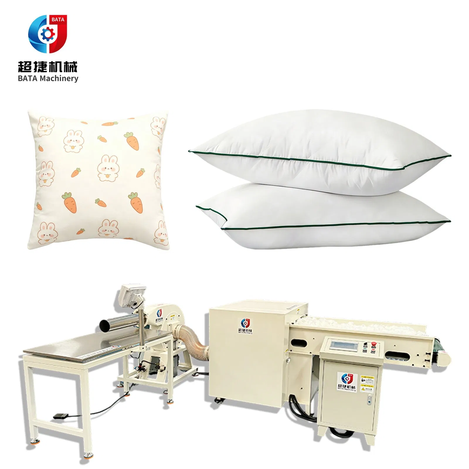 Fiber Pillow Filling Machine Cotton Fibre Carding Opening and Cushion Stuffing Machine