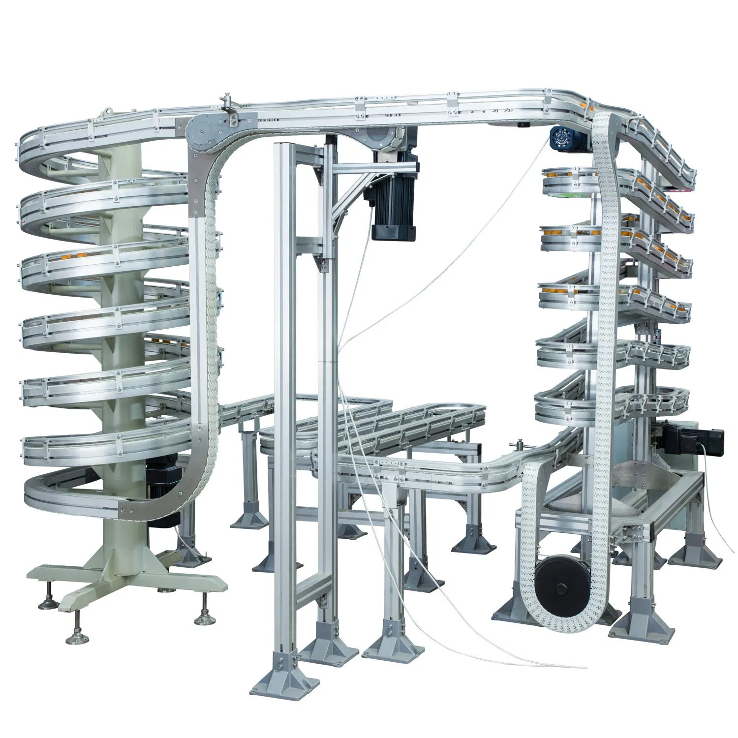 Food Grade Vertical Inclined Lifting Conveyor with Flights