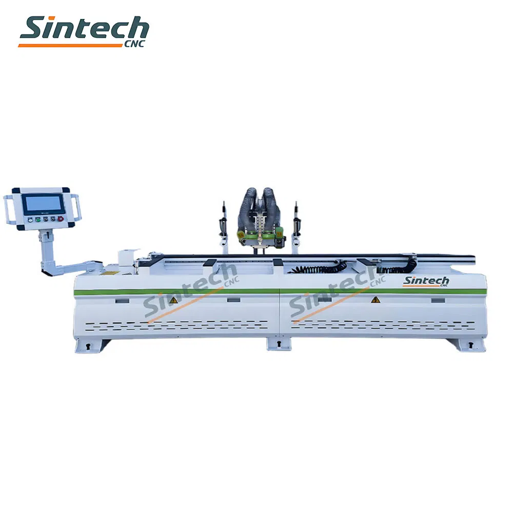 Macchina CNC per la foratura e fresatura di serrature e cerniere per porte in legno G2