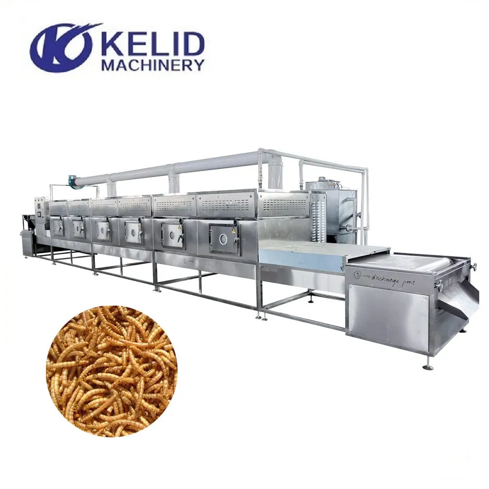 Industrial Microwave Black Soldier Fly Larva Bsfl Mealworm Drying Baking Oven Machine