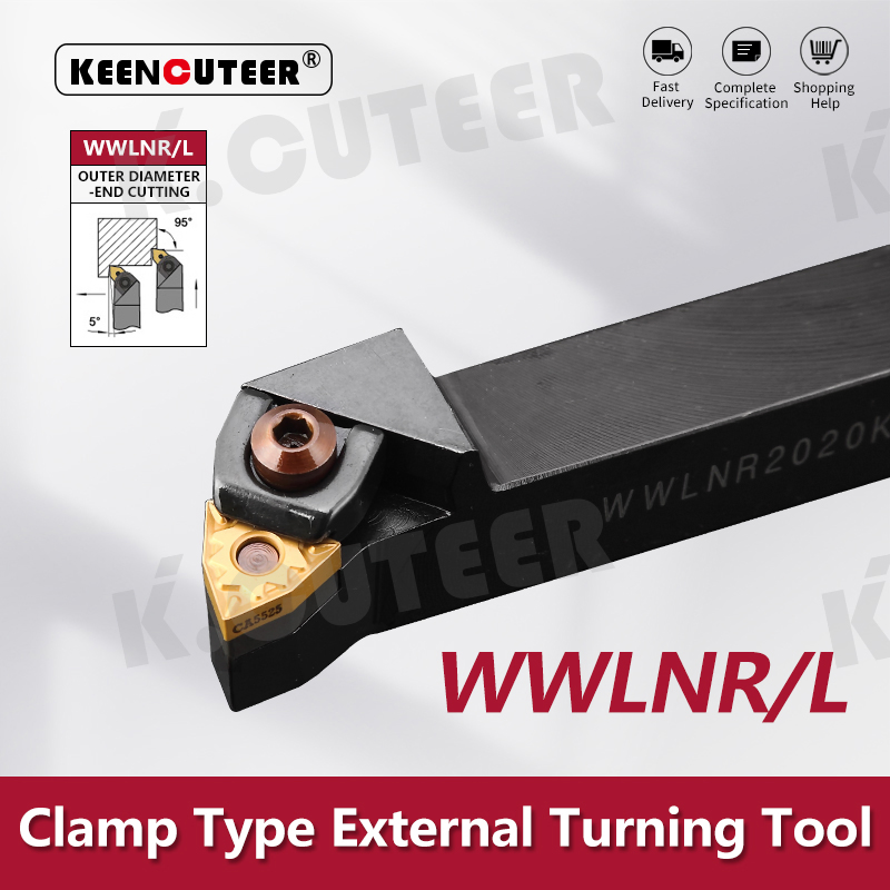 Portautensili per tornitura esterna Keencuteer serie WWLNR/L per taglio su macchine CNC