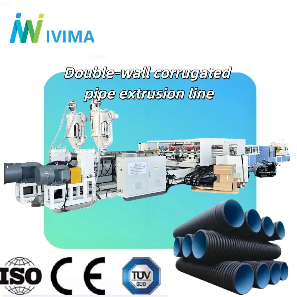 HDPE Double Wall Dwc Corrugated Pipe Extrusion Production Line Making Machine Extruder Plant