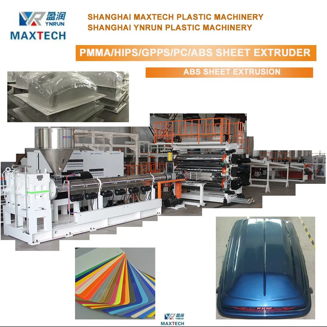ABS/HIPS Sheet/Board Plate Film Plastic Extrusion Production Line with Single-Screw Plastic Extruder Machine