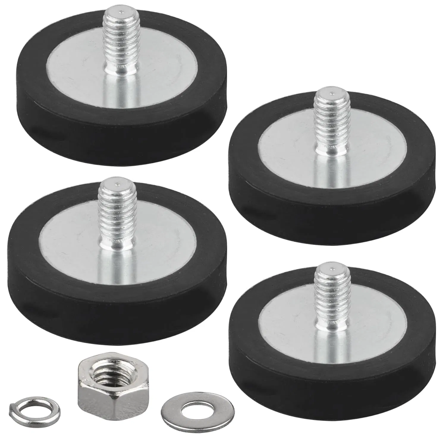 Heavy Duty Rubber Coated Neodymium Magnets M6 Male Thread Mounting for Camera Light