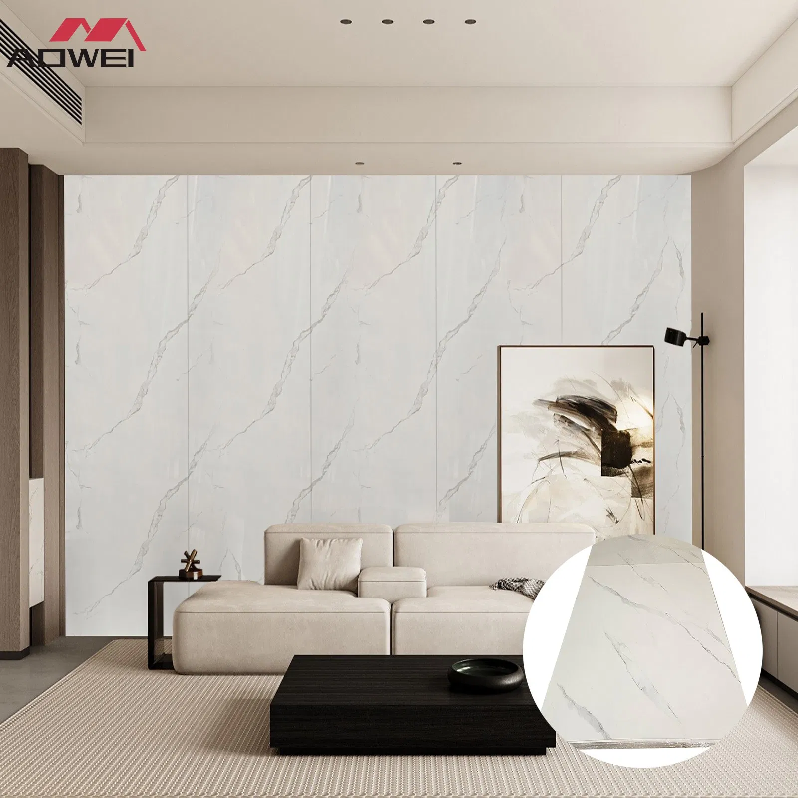High Gloss PVC Marble Sheet for Interior Wall Decoration