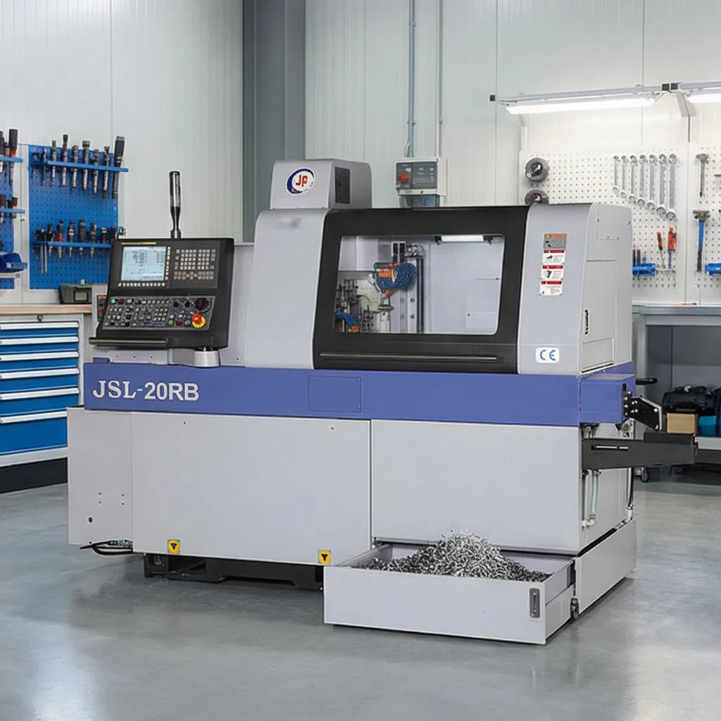 مخرطة CNC سويسرية أوتوماتيكية بـ7 محاور وعمودين لتفريز الأطراف