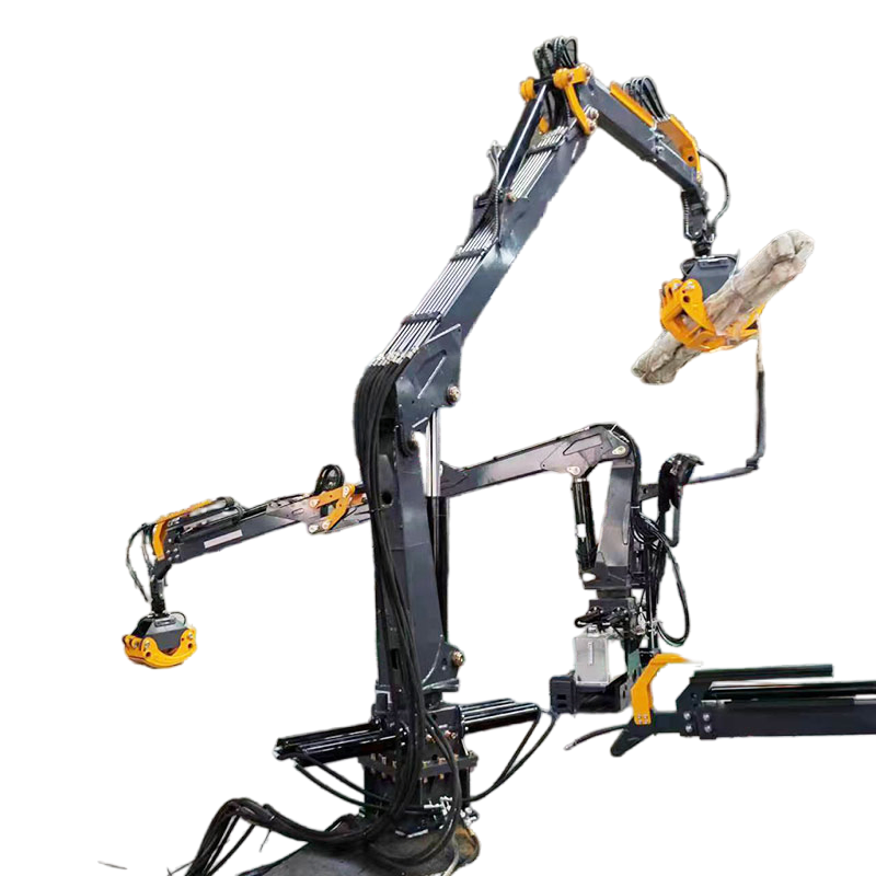 Hydraulic Arm Log Grabber Timber Wood Crane Truck Forest Log Crane