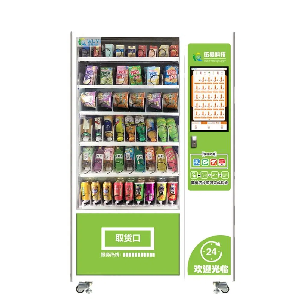 Cola Potato Chips Guangdong Refrigerated Vending Machine for Food and Drinks