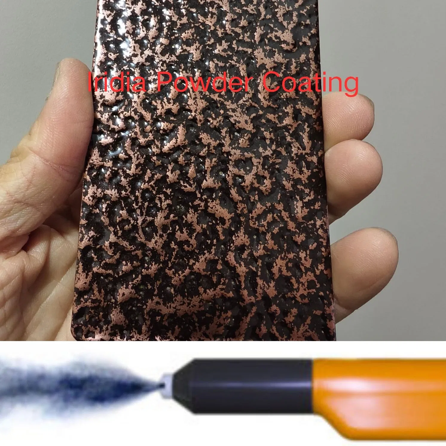 Polyester Durable Copper Hammertone Color Powder Coating Paint for Steel Fence and Doors