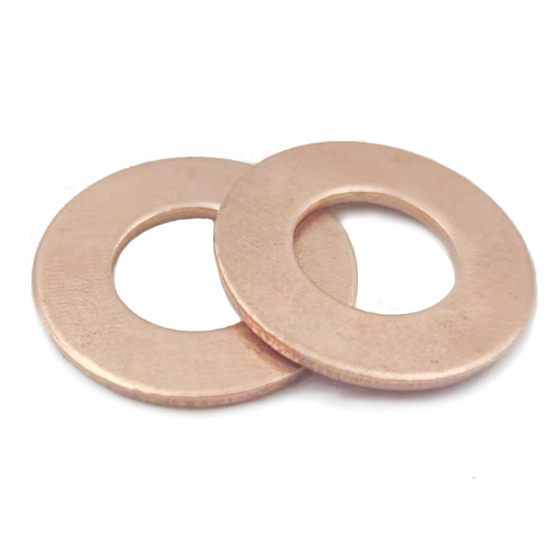 Round Type DIN Standard M3-M60 Red Copper Flat Shim Gasket Washers