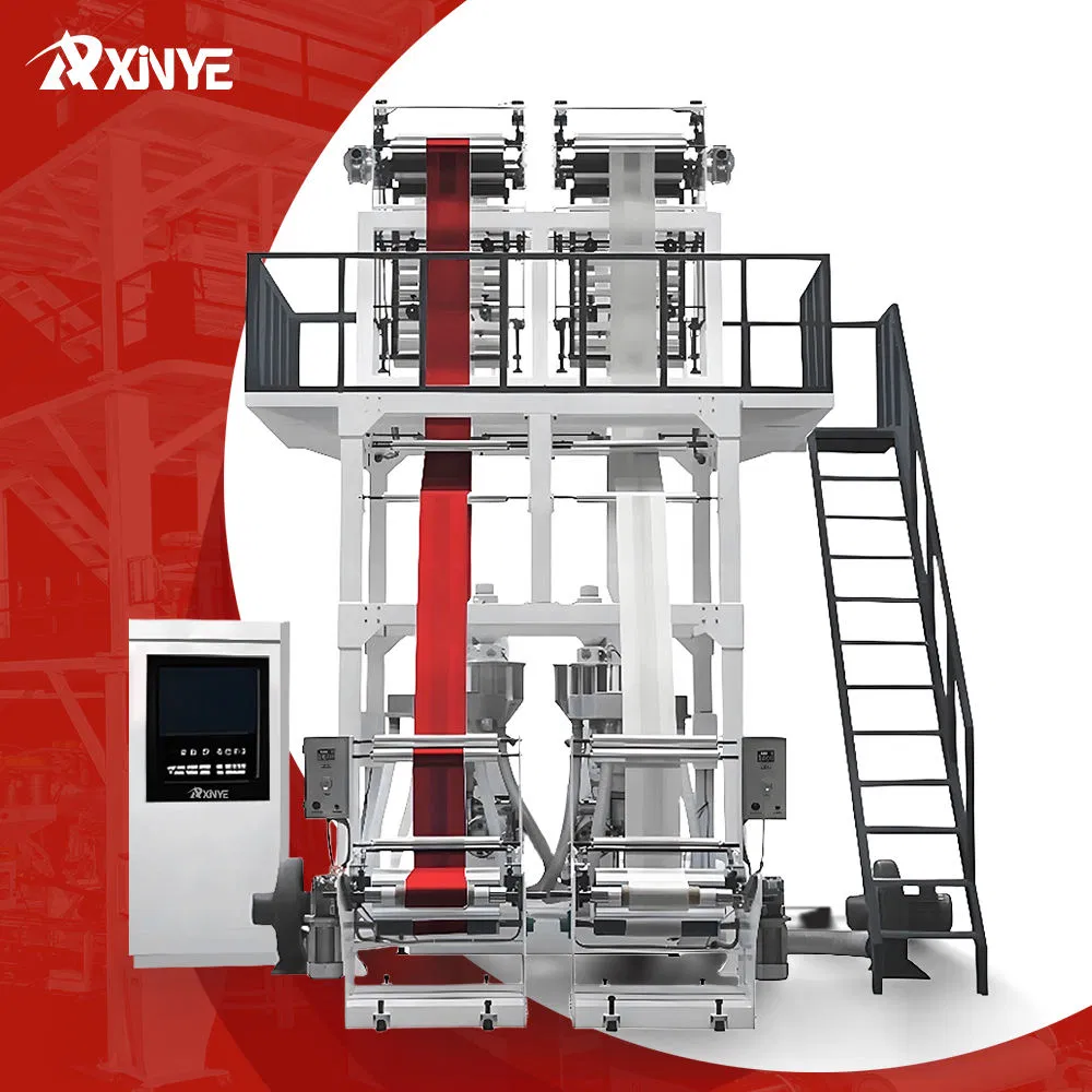 Fully Automatic Plastic Bag Double Die Head Blown Film Extrusion Extruder Machine