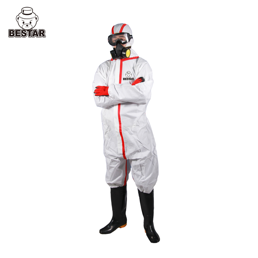 CE Certified Disposable Type 4/5/6 Microporous Film Coverall