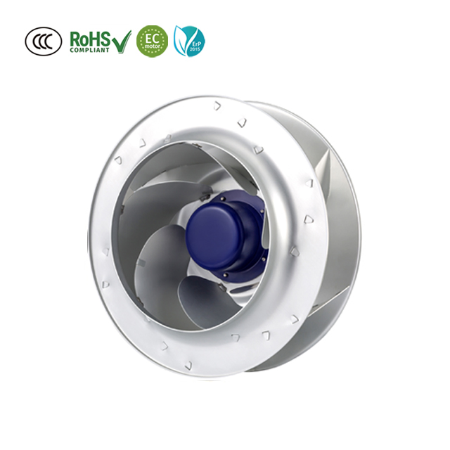 Ventilatore centrifugo Blauberg da 355 mm con motore EC radiale a pale curve all'indietro