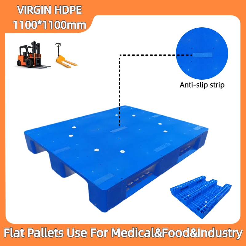Heavy Duty Low Temperature Resistant HDPE Plastic Pallets for Cold Chain Logistics