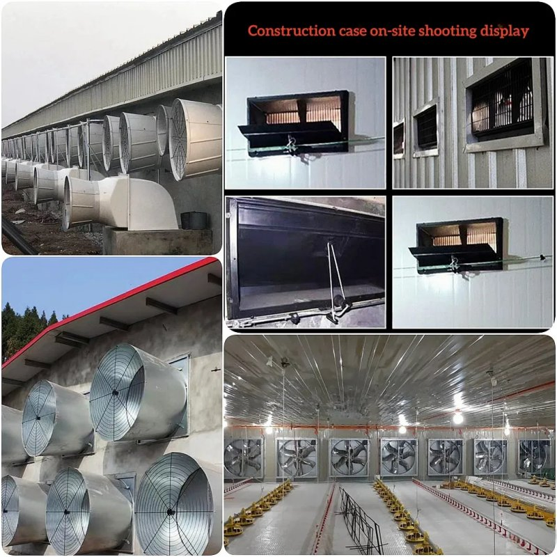 Air Inlet System Ventilation Fan Cooling System for Poultry Farming