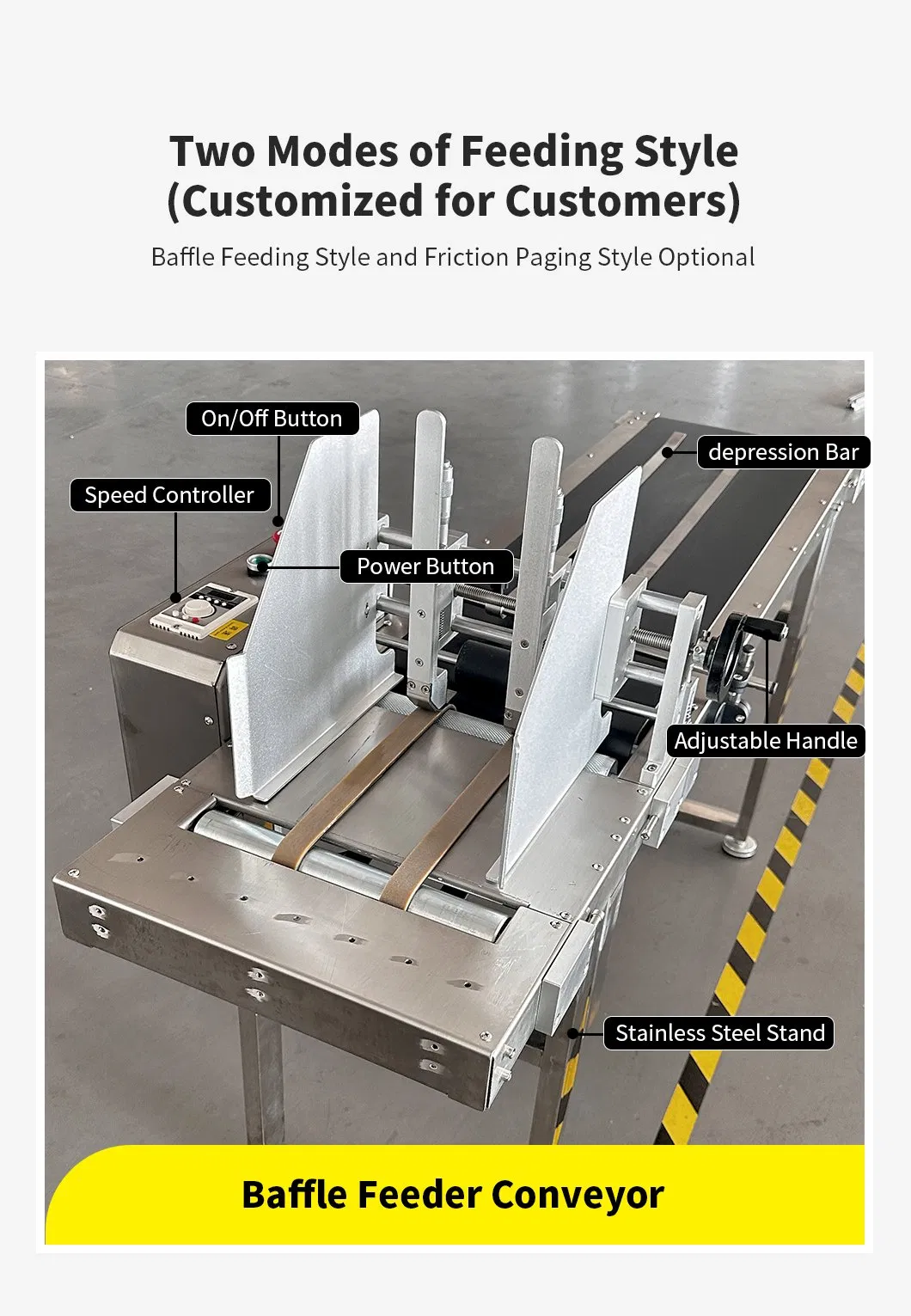 KB440 Automatic Friction Feeder Paging Conveyor Machine for Plastic Bag