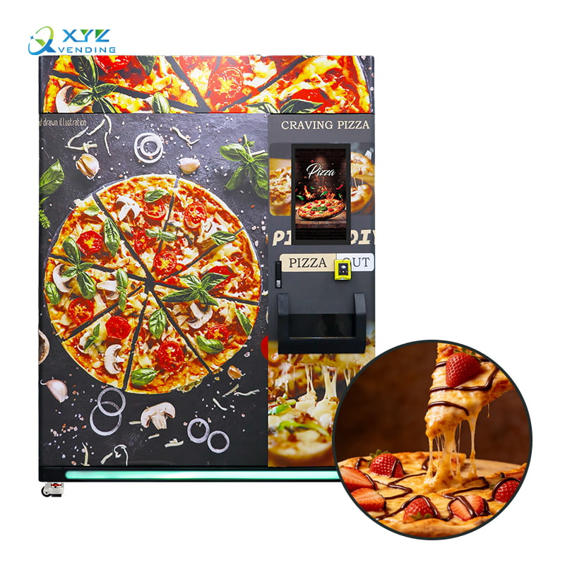 Distributore automatico di pizza per fast food caldo e surgelato, con banconote, carta di credito, self-service 24 ore su 24, in vendita